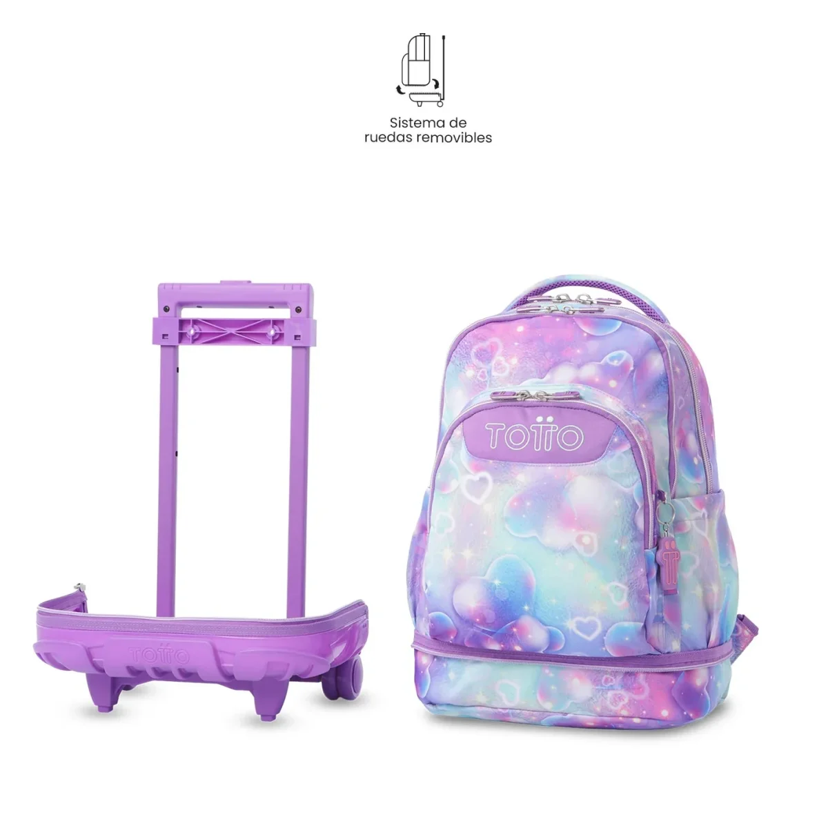 Mochila escolar ruedas desmontable Totto Tiza - Korina - Imagen 7