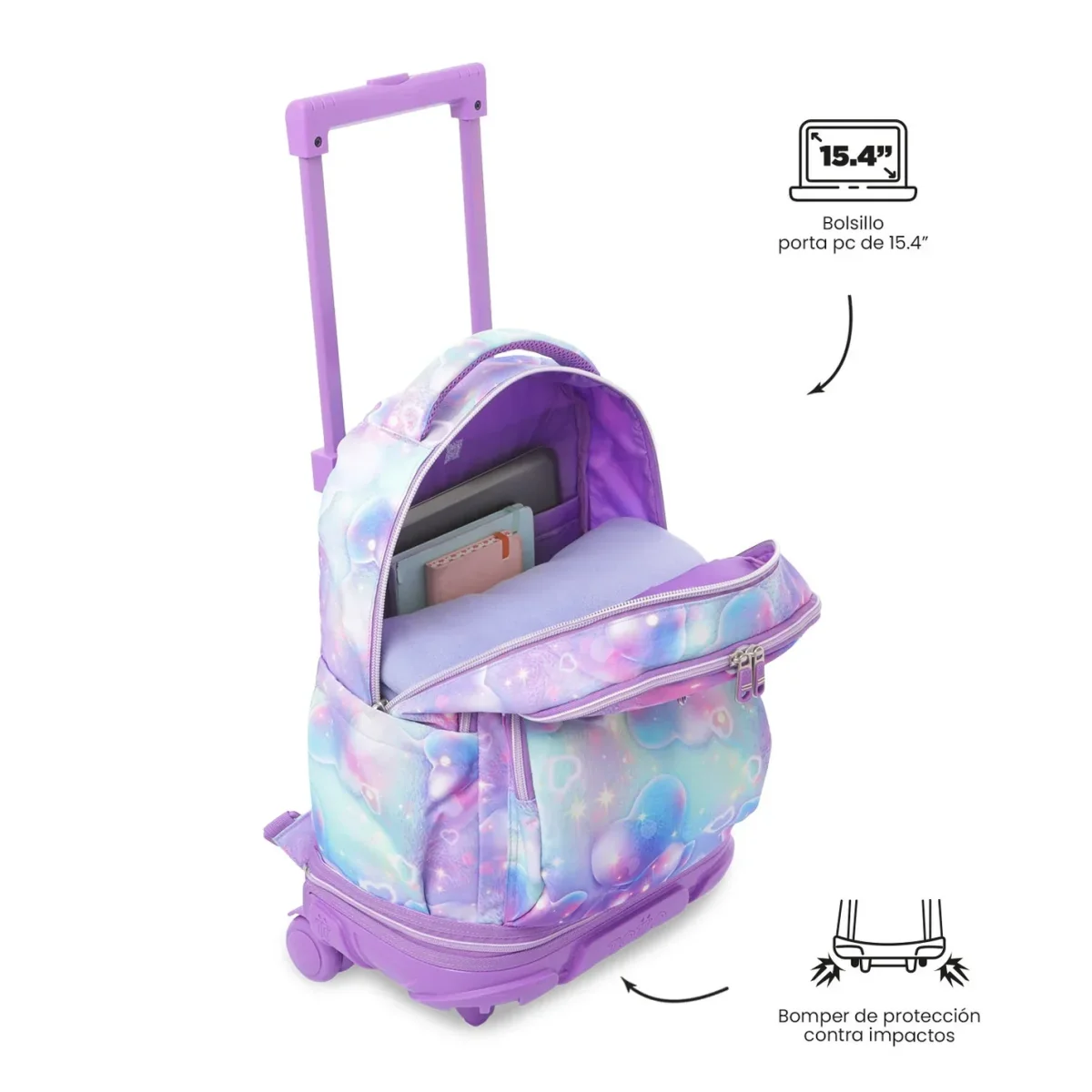 Mochila escolar ruedas desmontable Totto Tiza - Korina - Imagen 8