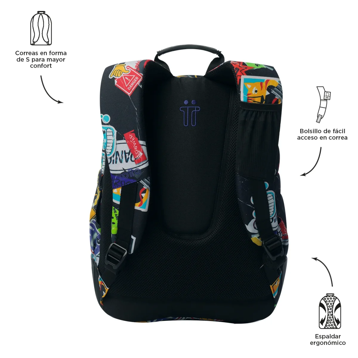 Mochila escolar Totto Rayol - Sticky - Imagen 5