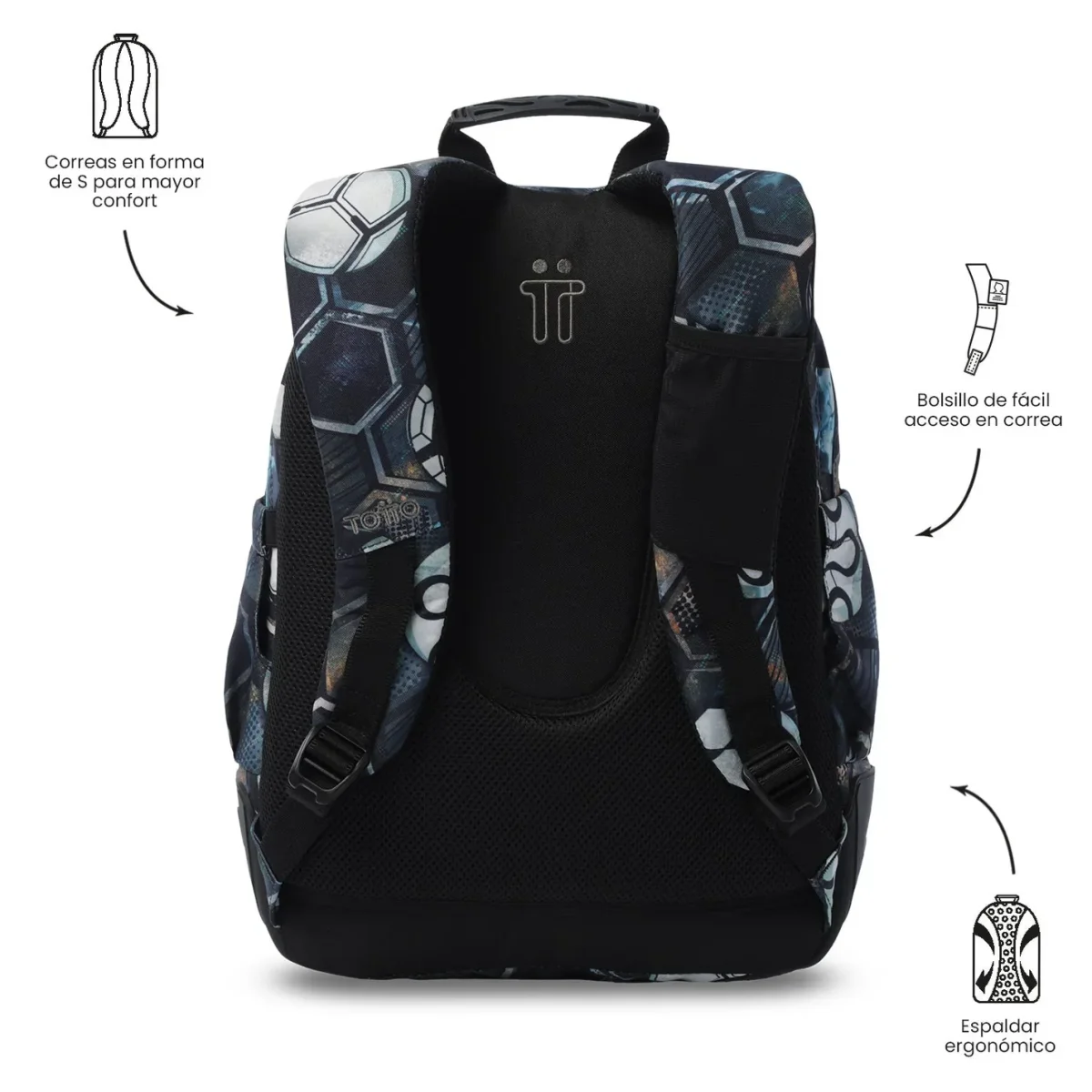 Mochila escolar Totto Rayol - Verat Soccer - Imagen 5
