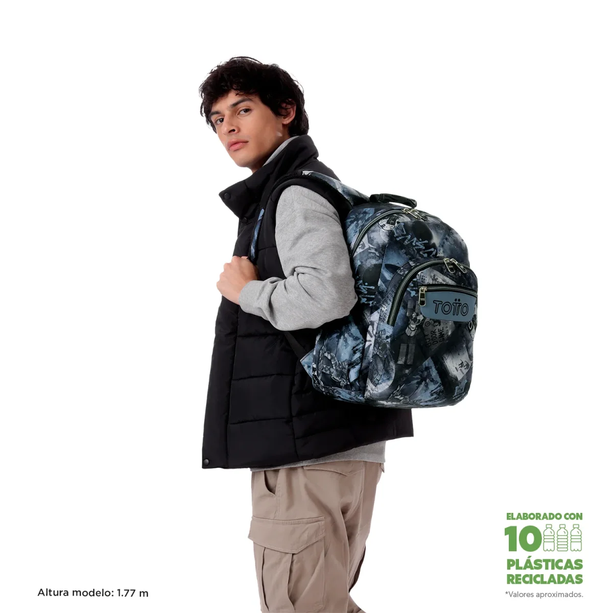 Mochila escolar adaptable a carro Totto Acuareles - Film - Imagen 3