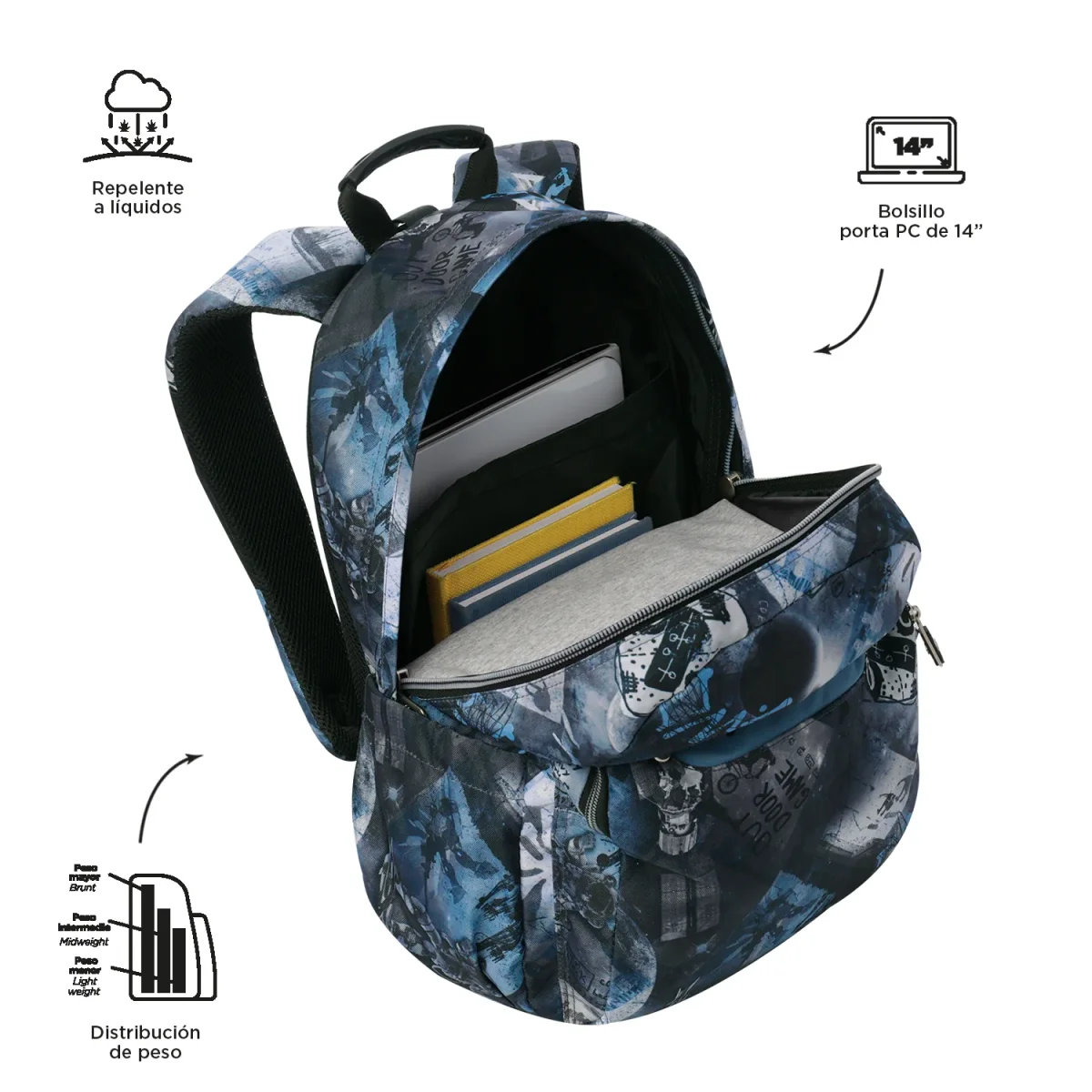 Mochila escolar adaptable a carro Totto Acuareles - Film - Imagen 6