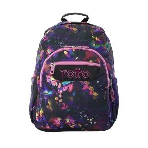 Mochila escolar adaptable a carro Totto Acuareles - Flower Galaxy