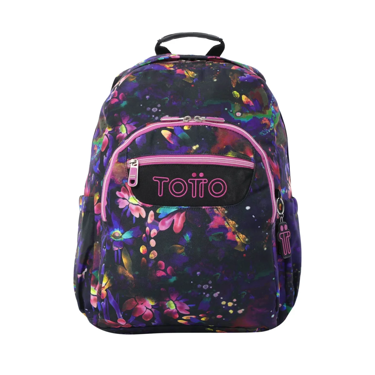 Mochila escolar adaptable a carro Totto Acuareles - Flower Galaxy
