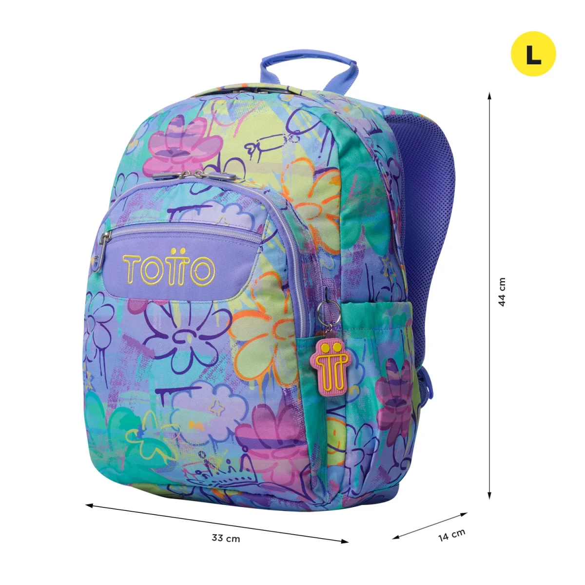 Mochila escolar adaptable a carro Totto Acuareles - Grafily - Imagen 4