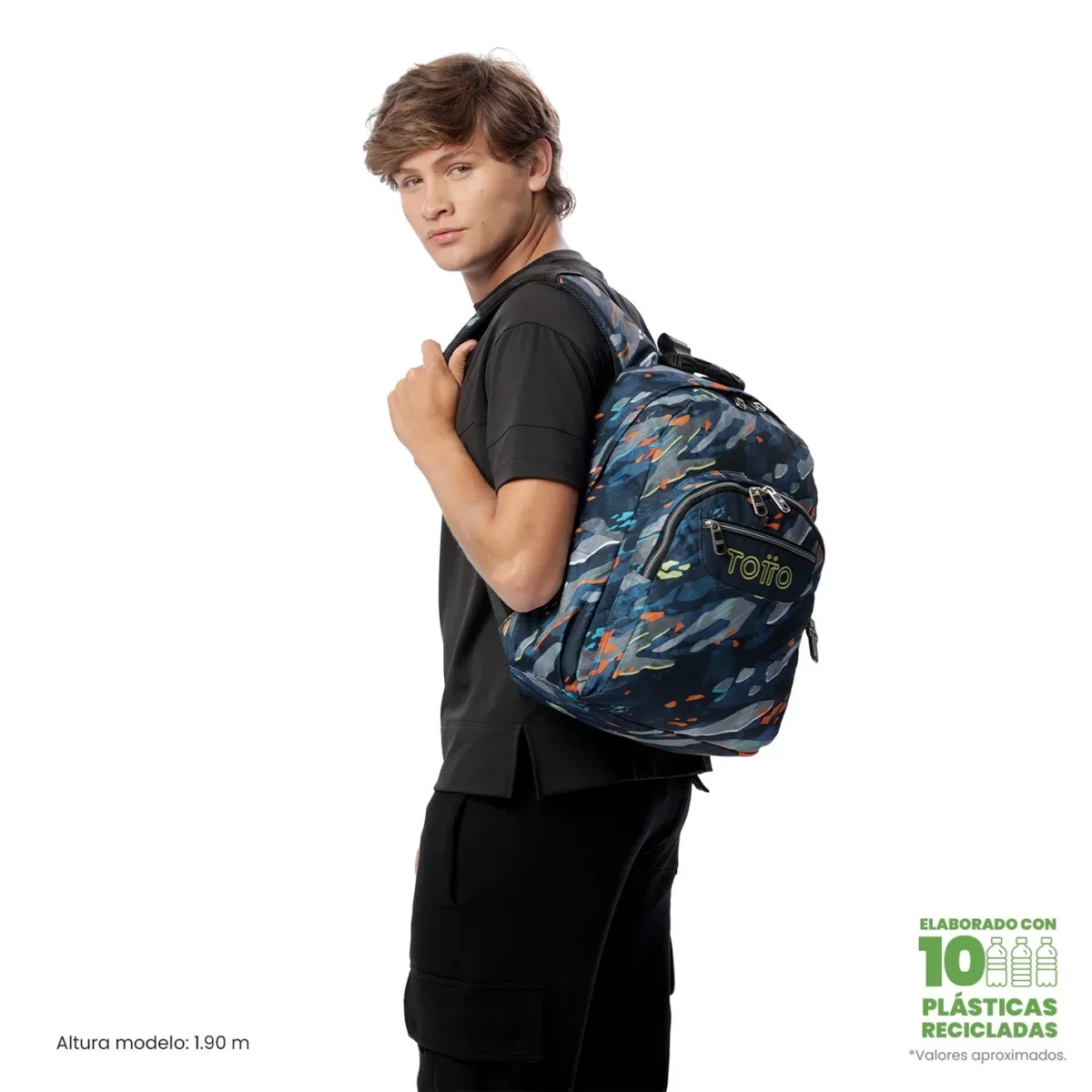 Mochila escolar adaptable a carro Totto Acuareles - Groove - Imagen 3