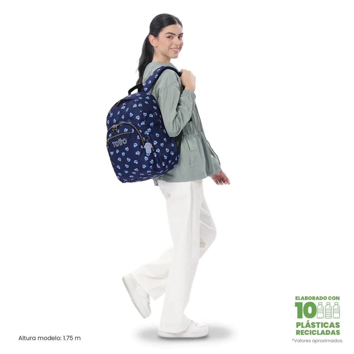 Mochila escolar adaptable a carro Totto Acuareles - Nacary - Imagen 3