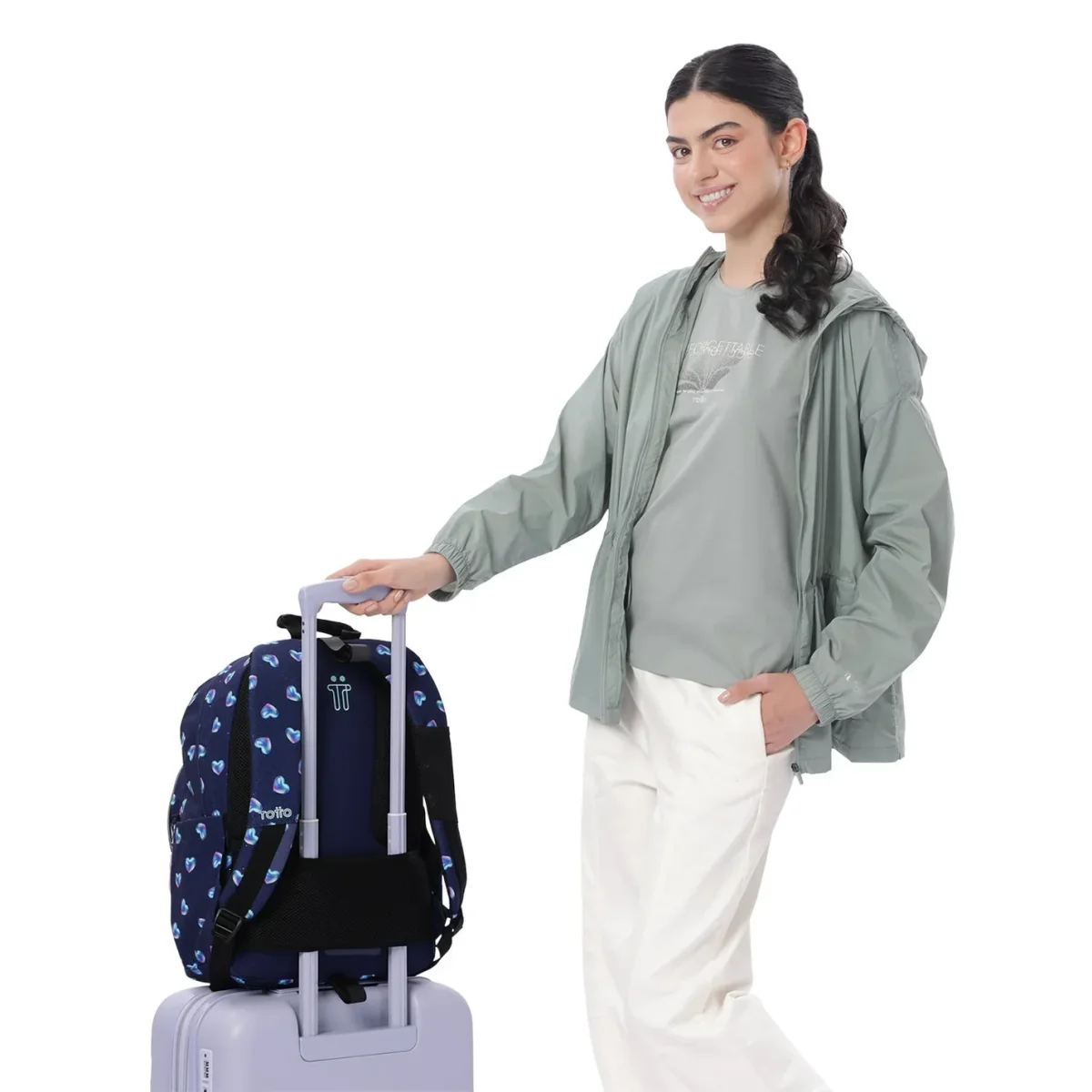 Mochila escolar adaptable a carro Totto Acuareles - Nacary - Imagen 8