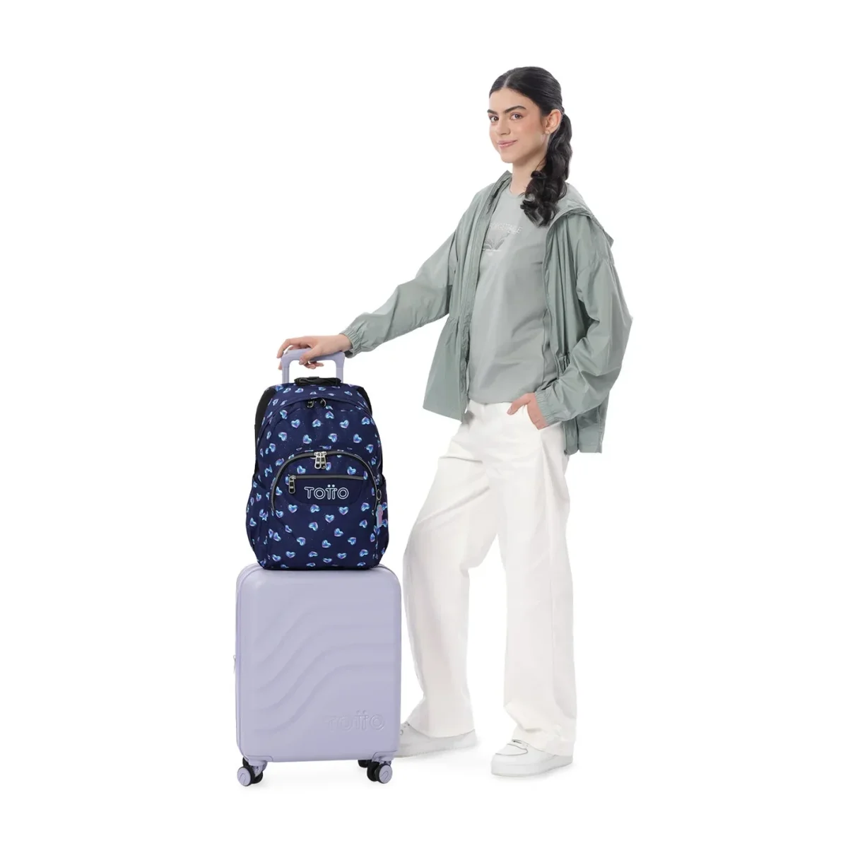 Mochila escolar adaptable a carro Totto Acuareles - Nacary - Imagen 9