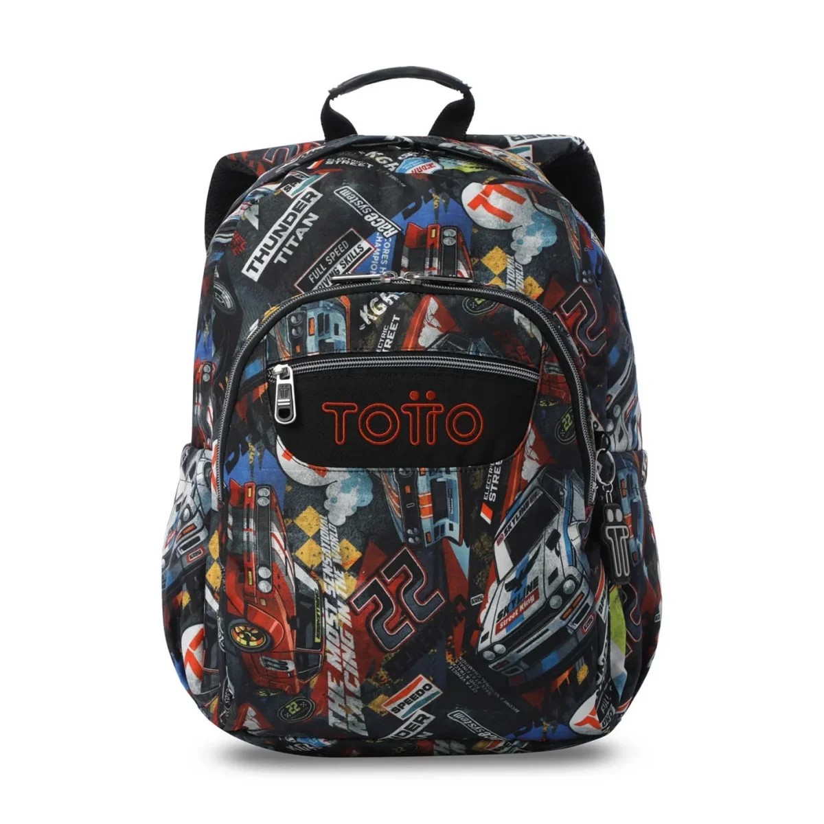Mochila escolar adaptable a carro Totto Acuareles - Rally Red