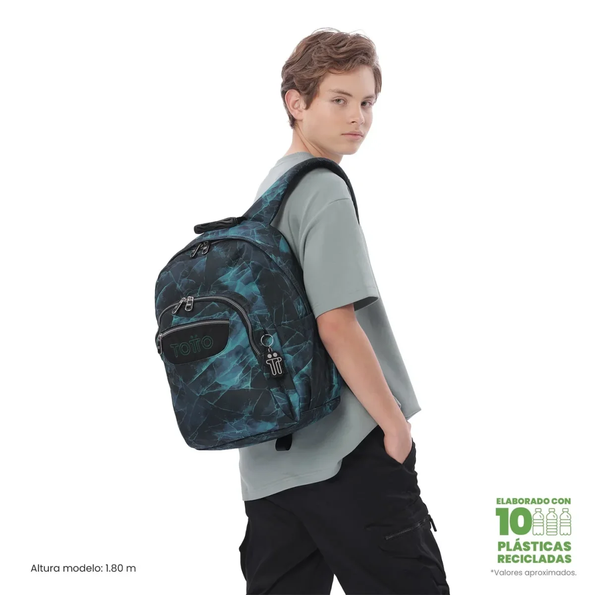 Mochila escolar adaptable a carro Totto Acuareles - Gelido - Imagen 3