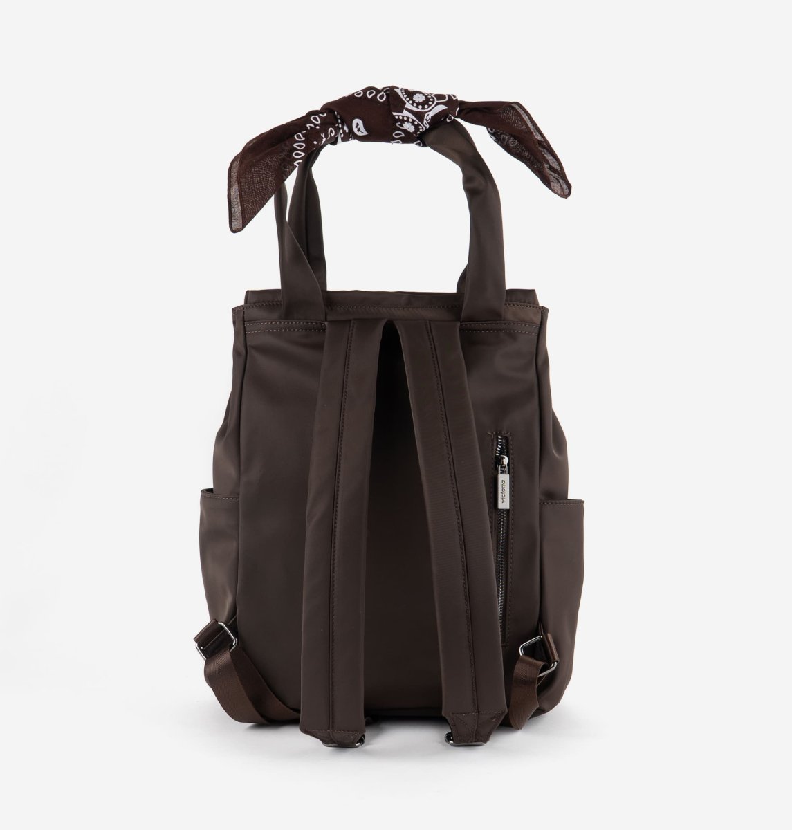 Mochila Nylon y Bandana Marrón Chocolate Victoria - Imagen 3