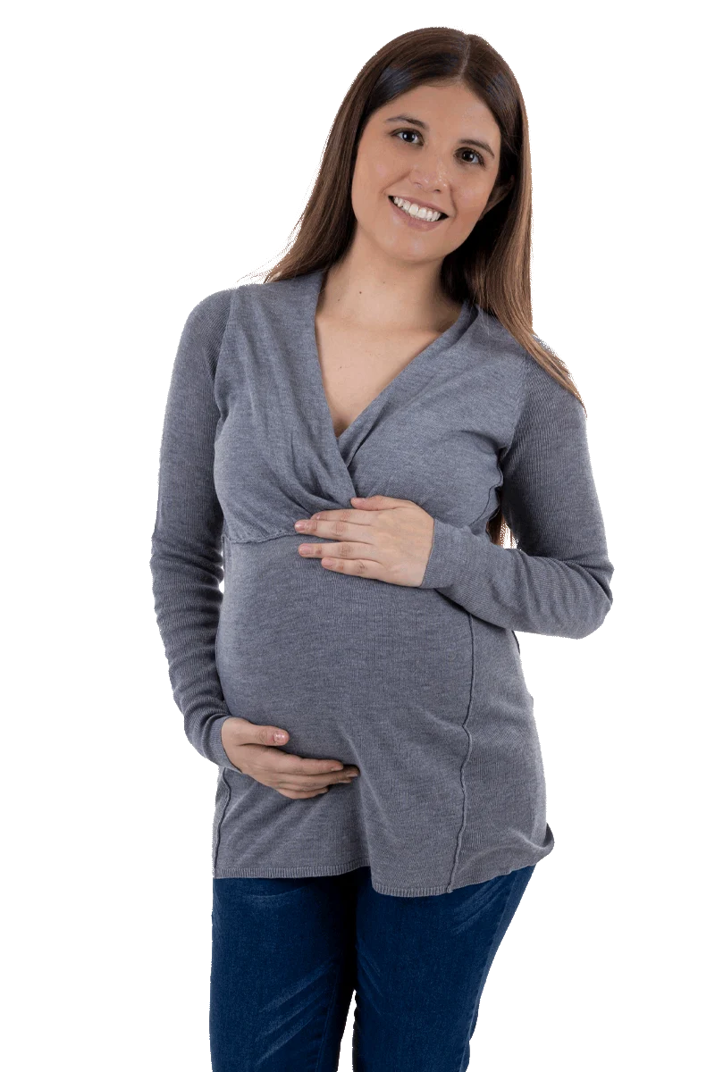 Sueter MAMA MIA Maternity con Cuello en V para Lactancia - Imagen 5