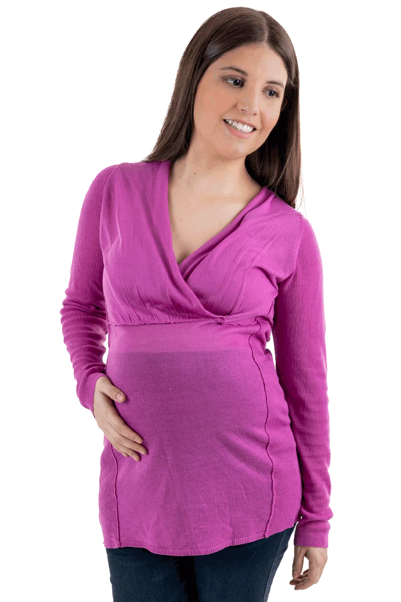 Sueter MAMA MIA Maternity con Cuello en V para Lactancia - Imagen 7