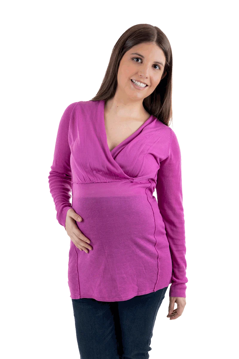 Sueter MAMA MIA Maternity con Cuello en V para Lactancia - Imagen 8