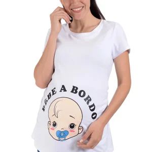 Playera para embarazada con estampado de Bebé "Bebé a Bordo"