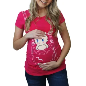 Playera De Maternidad Con Estampado De Bebé