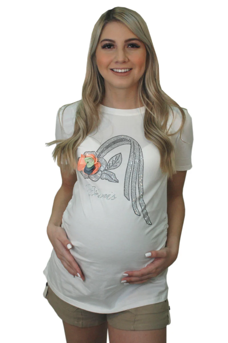 Playera De Maternidad Con Brillos - Imagen 5