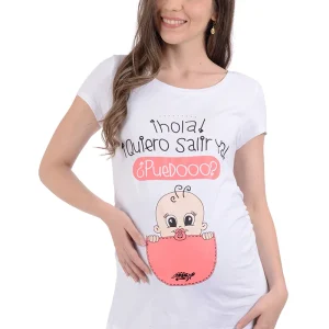 Playera con estampado de bebé MAMAMIA "Hola quiero salir"