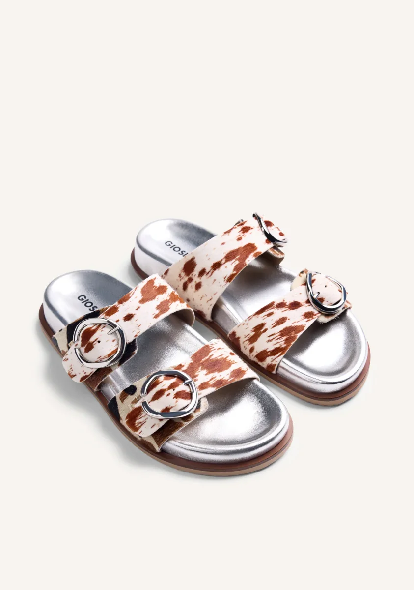 Sandalia Bio Piel Estampado Animal Carney Gioseppo - Imagen 3