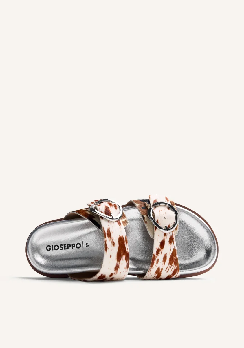Sandalia Bio Piel Estampado Animal Carney Gioseppo