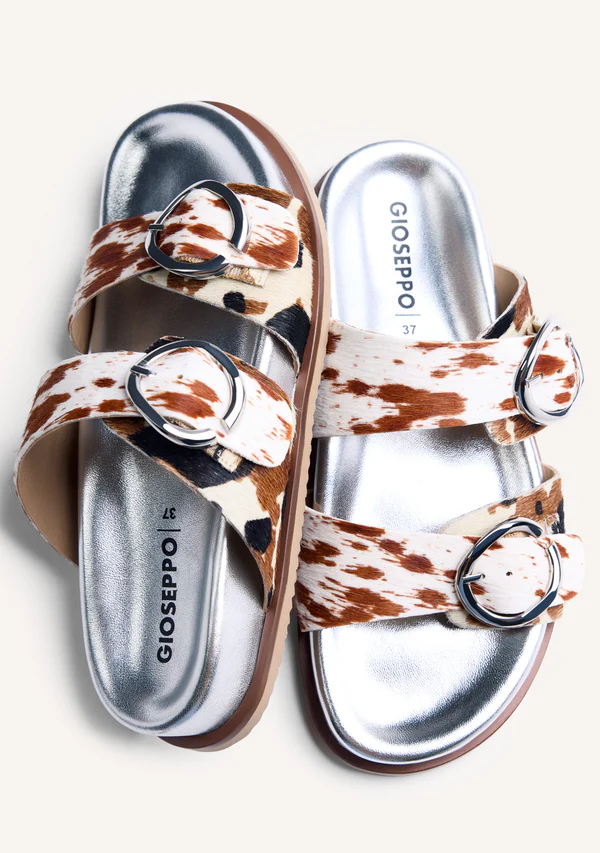 Sandalia Bio Piel Estampado Animal Carney Gioseppo - Imagen 5