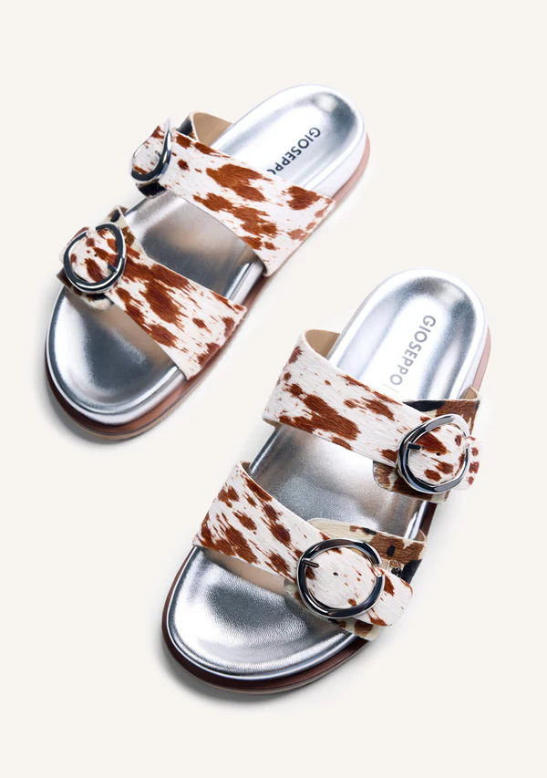 Sandalia Bio Piel Estampado Animal Carney Gioseppo - Imagen 7