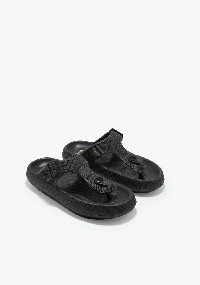 Sandalias Hebilla Negro B&W - Imagen 3