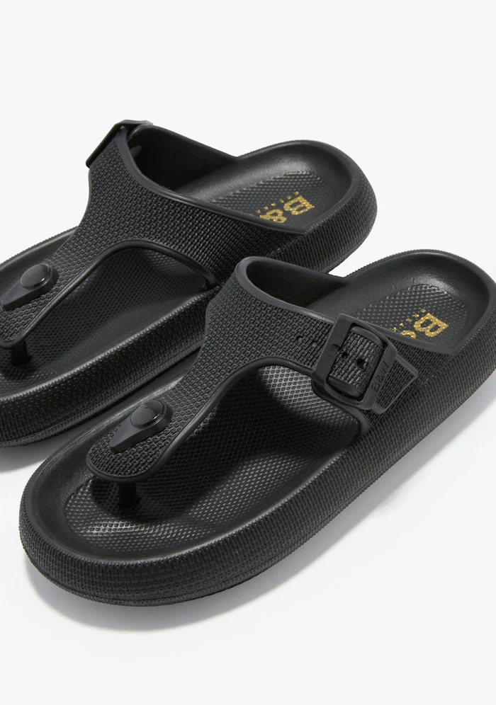 Sandalias Hebilla Negro B&W - Imagen 4