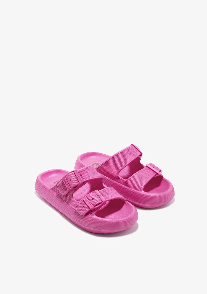 Sandalias doble Hebilla Fucsia - Imagen 3