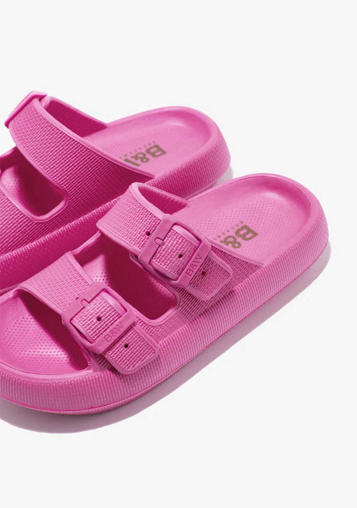 Sandalias doble Hebilla Fucsia - Imagen 4