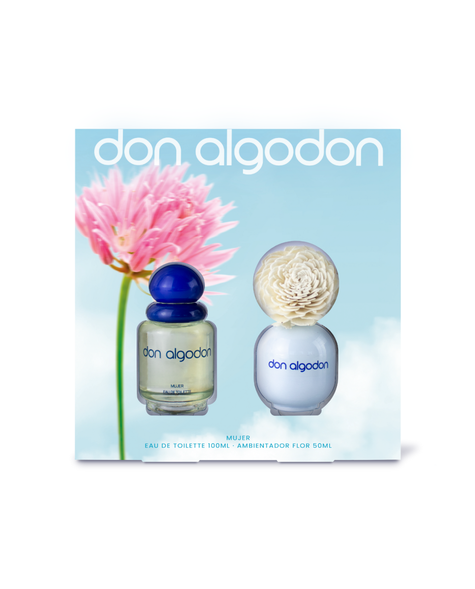 Set Colonia 100ml + Ambientador Flor Don Algodón