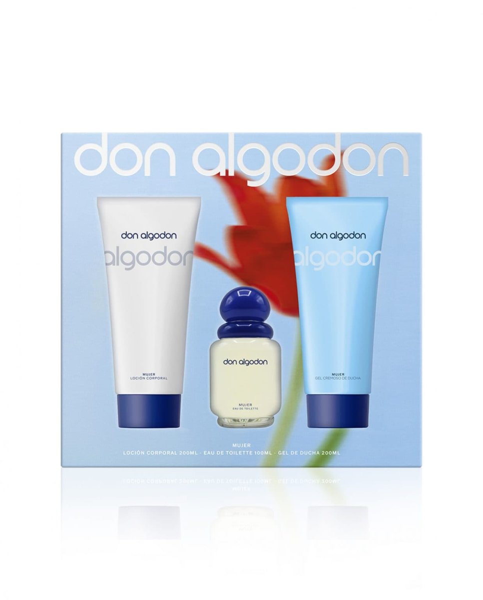 Set Tripack Colonia 100ml + Gel Ducha+ Loción Don Algodón - Imagen 2