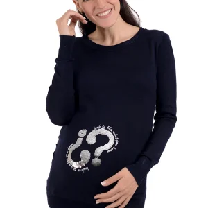 "Sueter de Embarazada MAMA MIA Maternity con Estampado de Signo de Interrogación "
