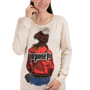 Sueter de Maternidad Con Lindo  Estampado Texturizado.