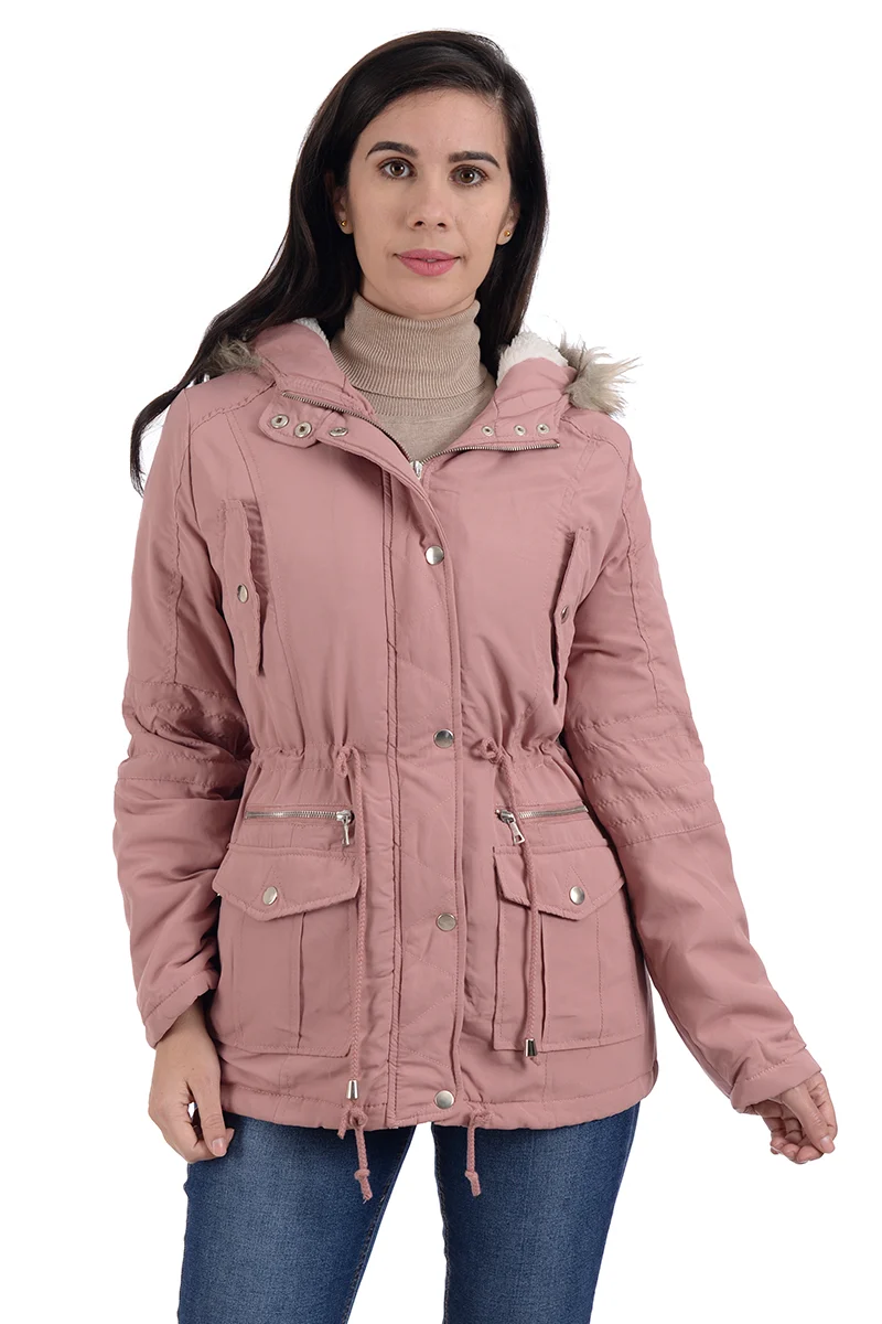 Chamarra de Mujer Studio Si Casual de Estilo Acolchonado Y Peluche