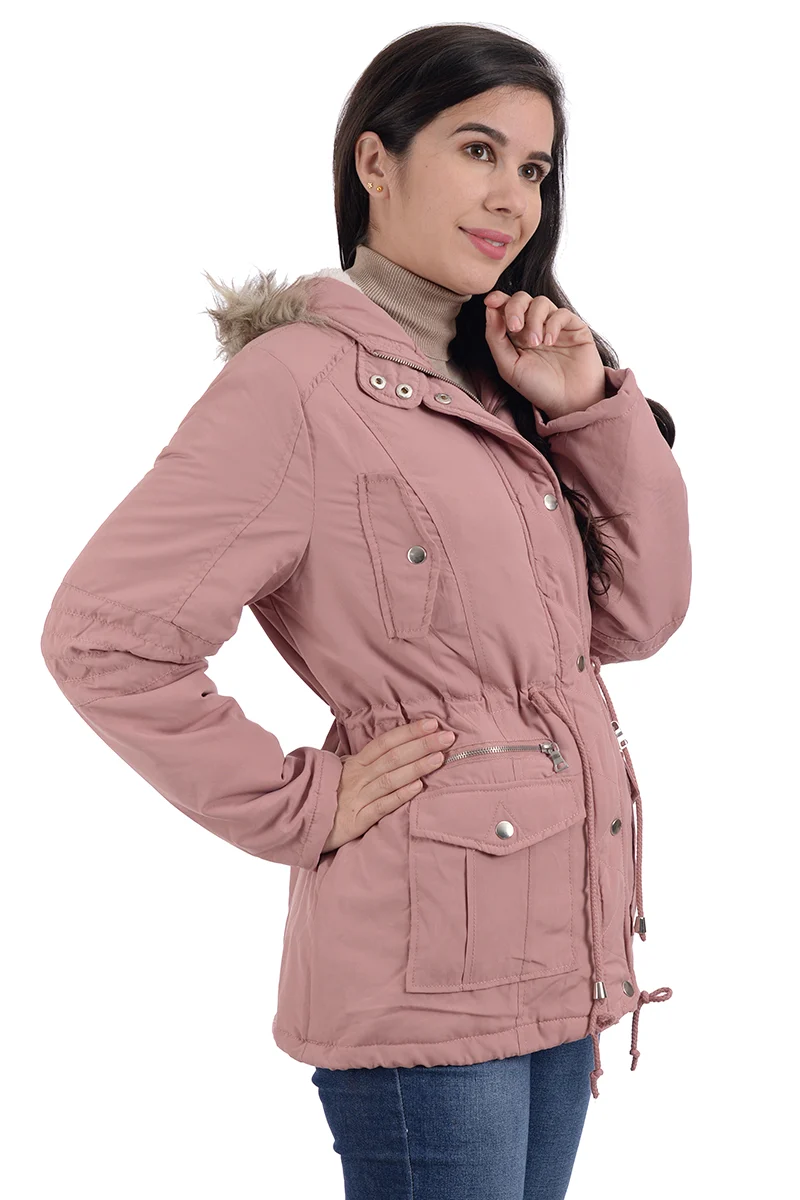 Chamarra de Mujer Studio Si Casual de Estilo Acolchonado Y Peluche - Imagen 3