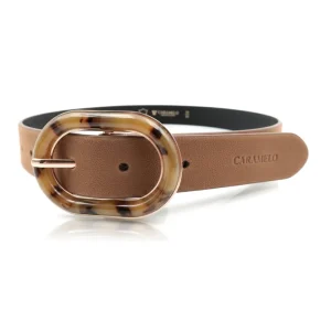 Cinturón de Mujer Piel Serraje 30 mm Caramelo Palmira