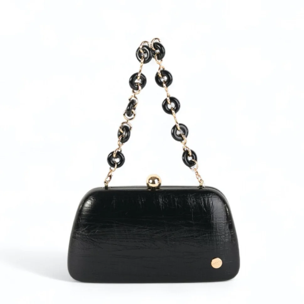 Bolso de Fiesta tipo Clutch Volum Elia Negro - Imagen 2