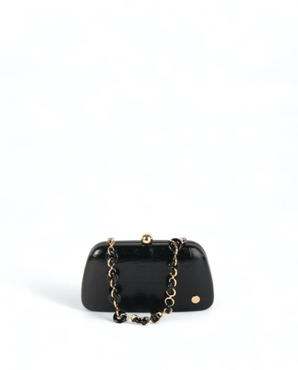 Bolso de Fiesta tipo Clutch Volum Elia Negro - Imagen 4