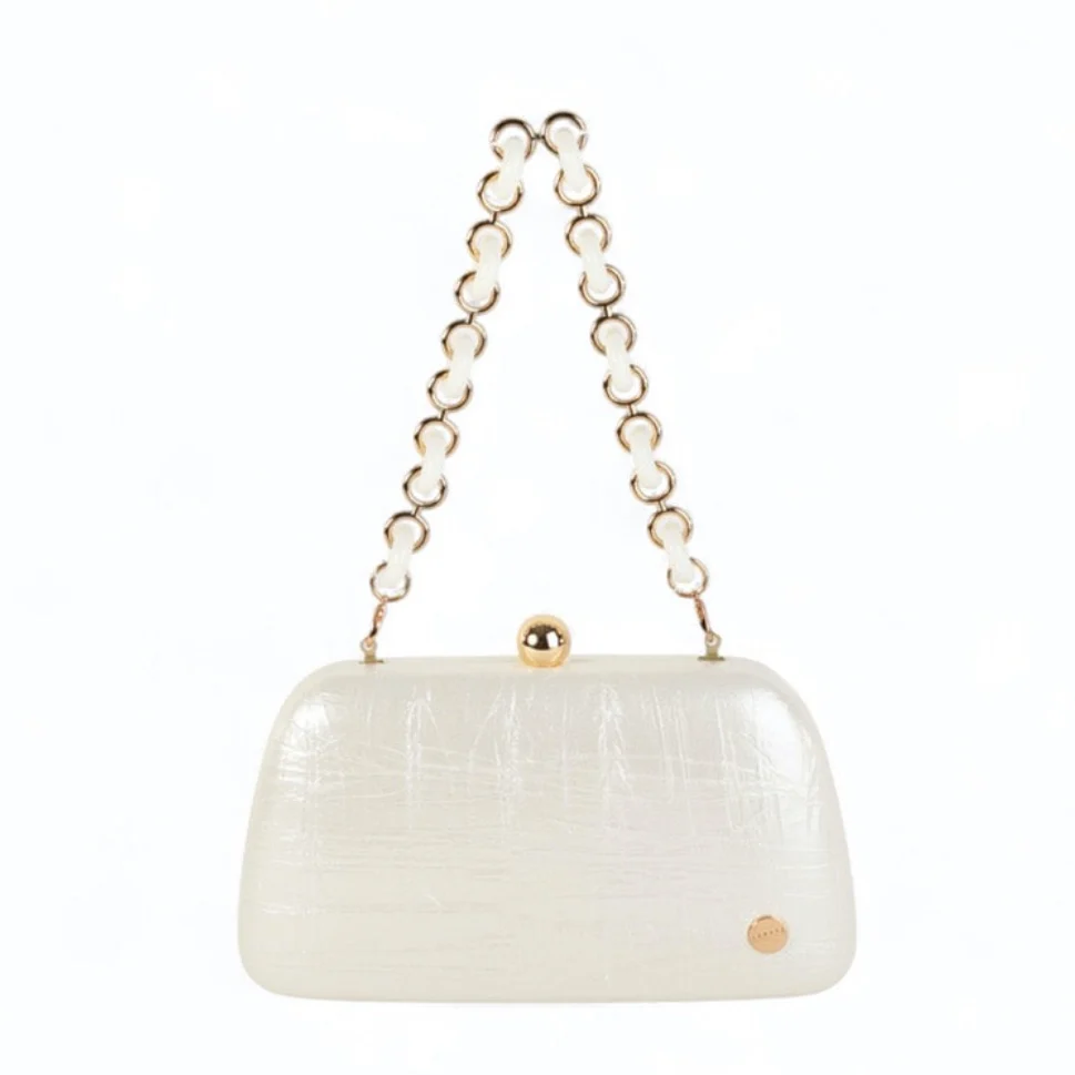 Bolso de Fiesta tipo Clutch Volum Elia Marfil - Imagen 2