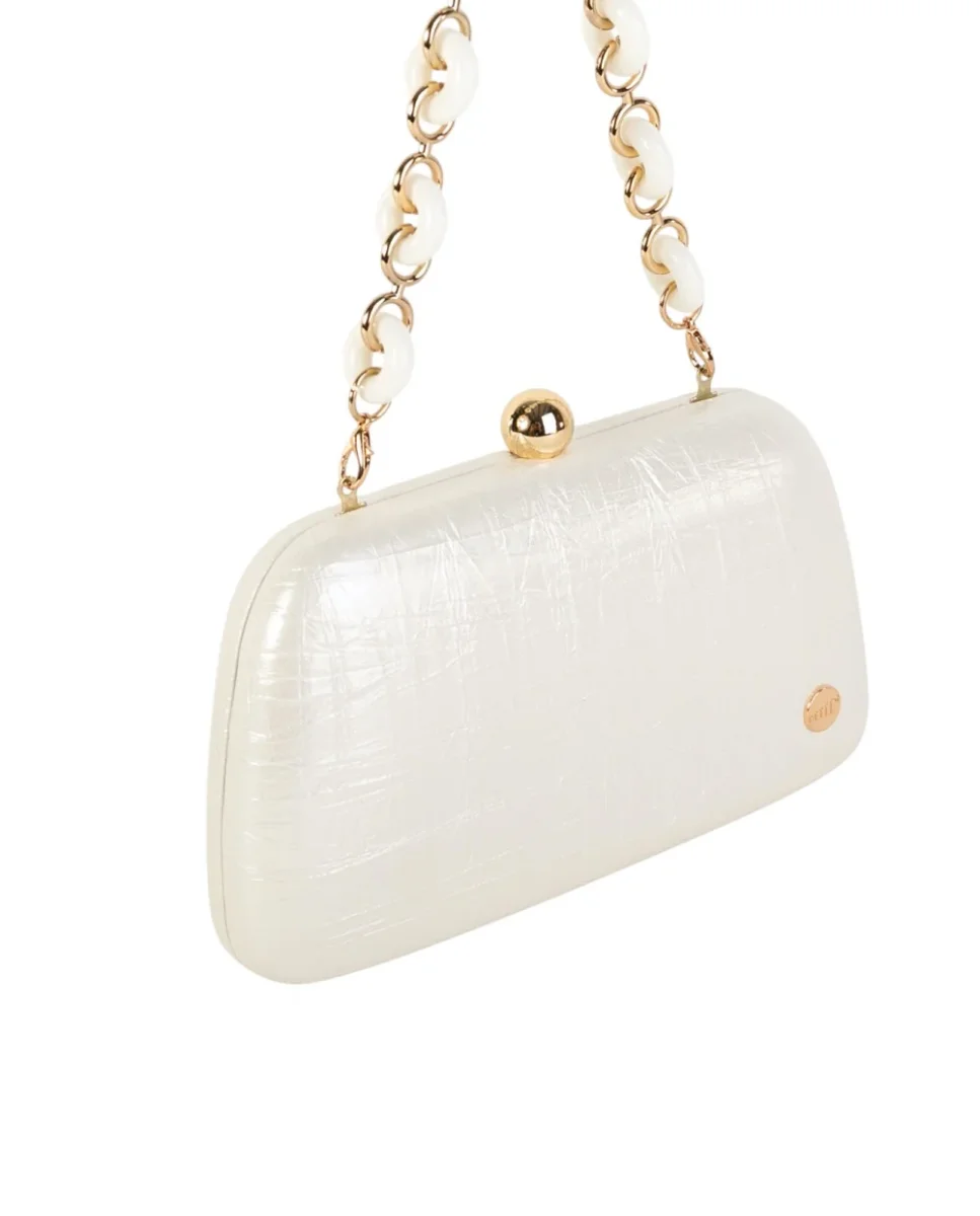 Bolso de Fiesta tipo Clutch Volum Elia Marfil - Imagen 3