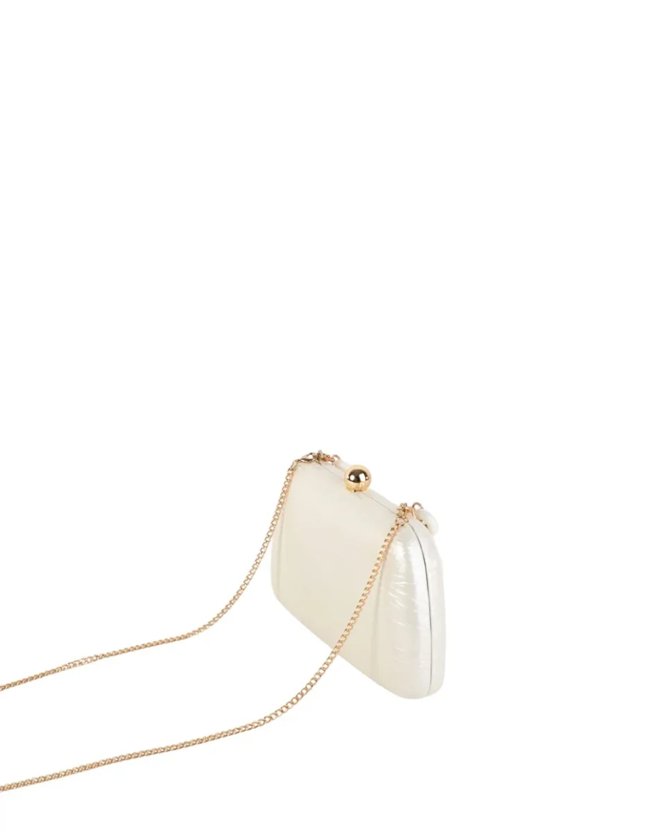 Bolso de Fiesta tipo Clutch Volum Elia Marfil - Imagen 5