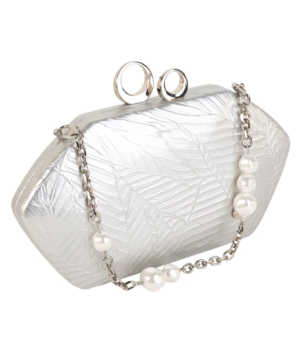 Bolso de Fiesta tipo Clutch Volum Dione Plata - Imagen 3