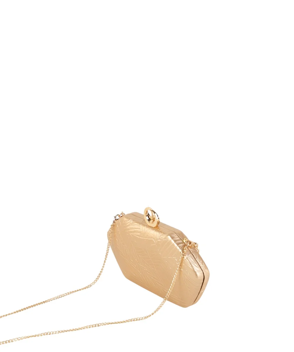 Bolso de Fiesta tipo Clutch Volum Dione Oro - Imagen 4