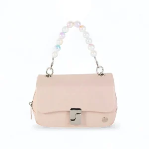 Bolso Cocktail pequeño de mano cierre solapa Volum Telma Nude