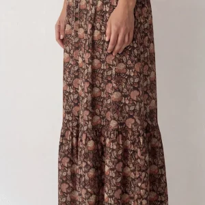 Falda VOILÉ flores choco