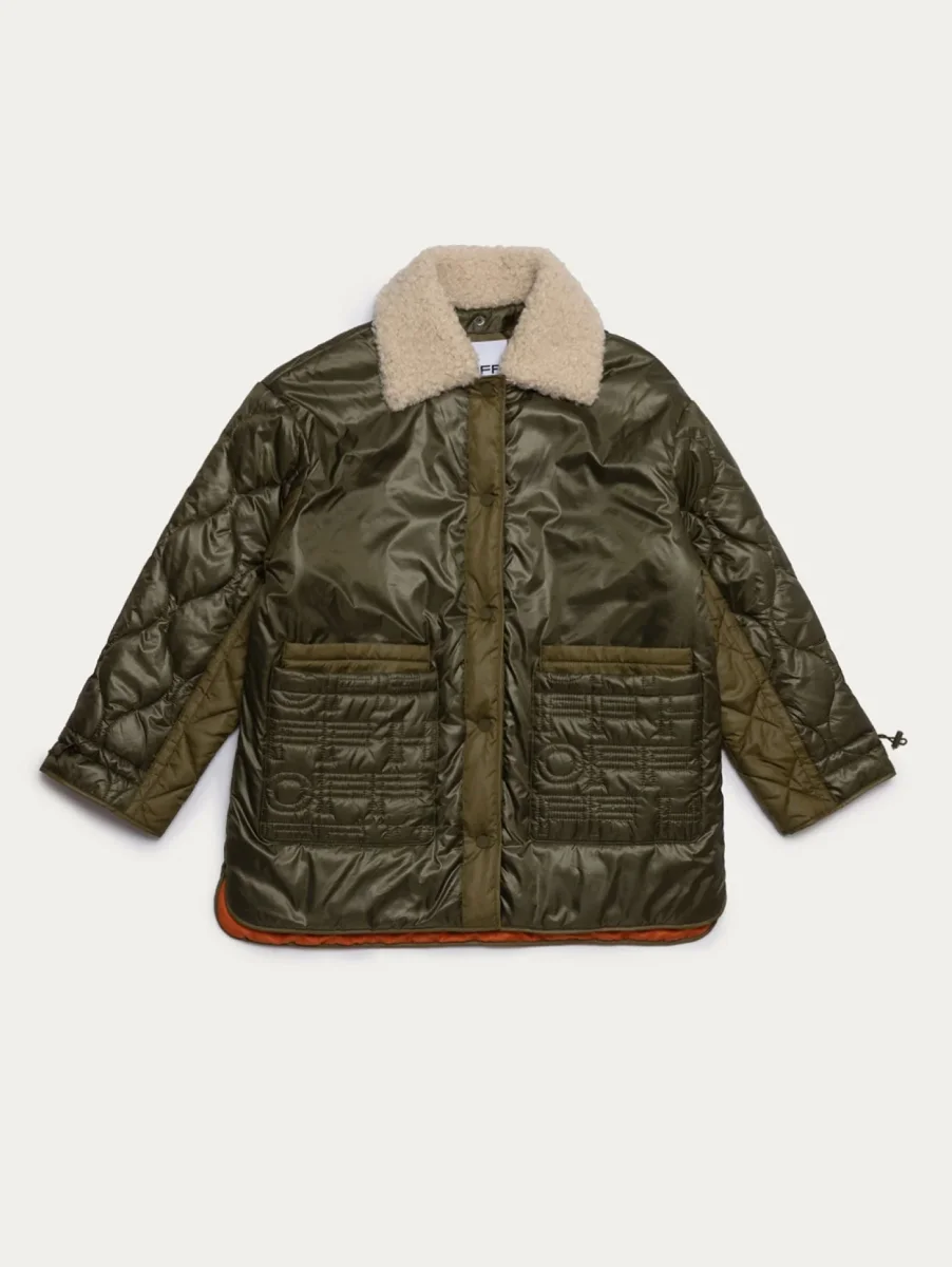 CHAQUETA ACOLCHADA CUELLO BORREGO JOHNNY CAQUI - Imagen 2