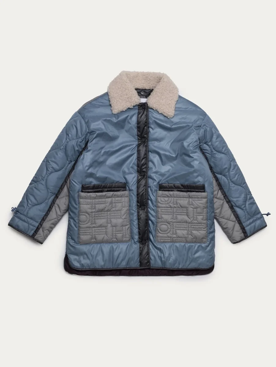 CHAQUETA ACOLCHADA CUELLO BORREGO JOHNNY AZUL CLARO - Imagen 3