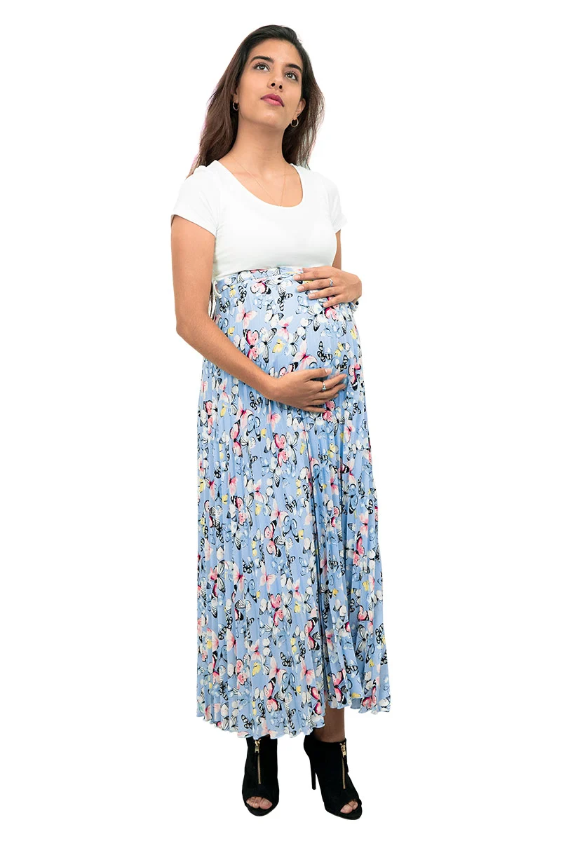 Vestido De Flores Largo Para Embarazada - Imagen 2